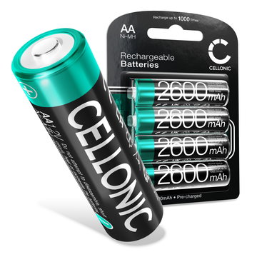 4x Batteria per PURE Elan One2, Elan E3, Elan One, Elan BT3, Elan IR5, Elan IR3, Pop Maxi S, Pop Maxi BT NiMH 1.2V (2600mAh, 1.2V) di CELLONIC