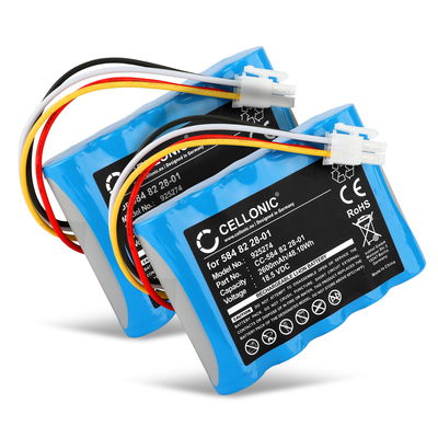 2x Batteria per Husqvarna R100Li, R100Lic, Automower 310, 315, Gardena Sileno 2600mAh 18.5V Li Ion marca CELLONIC