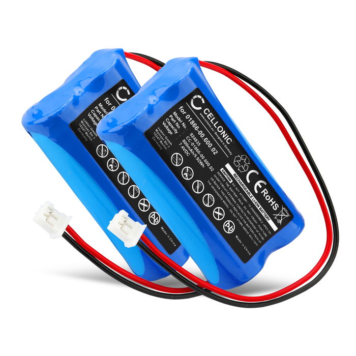 2x Gardena C 1060 Solar Plus Akku 800mAh 7.4V Ersatzakku Batterie von subtel