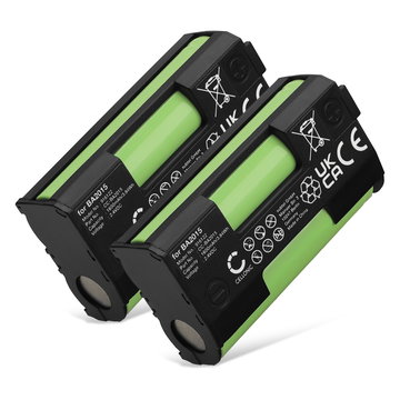 2x CELLONIC Batteria BA2015,BA2015G2 compatibile con Sennheiser ew100 SKM 100 SK 100, ew300 SKM 300, ew500 SK 500, SKM 2000, EK2000, SK 2000, BA 2015 1600mAh Ricambio per cuffie, headset, apparecchi acustico