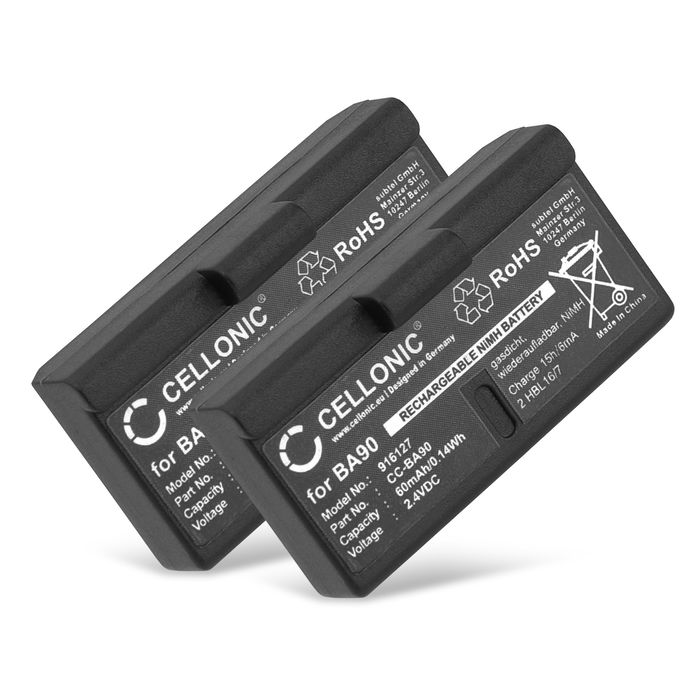 2x Sennheiser E 180 Akku 60mAh Ersatzakku Batterie von subtel