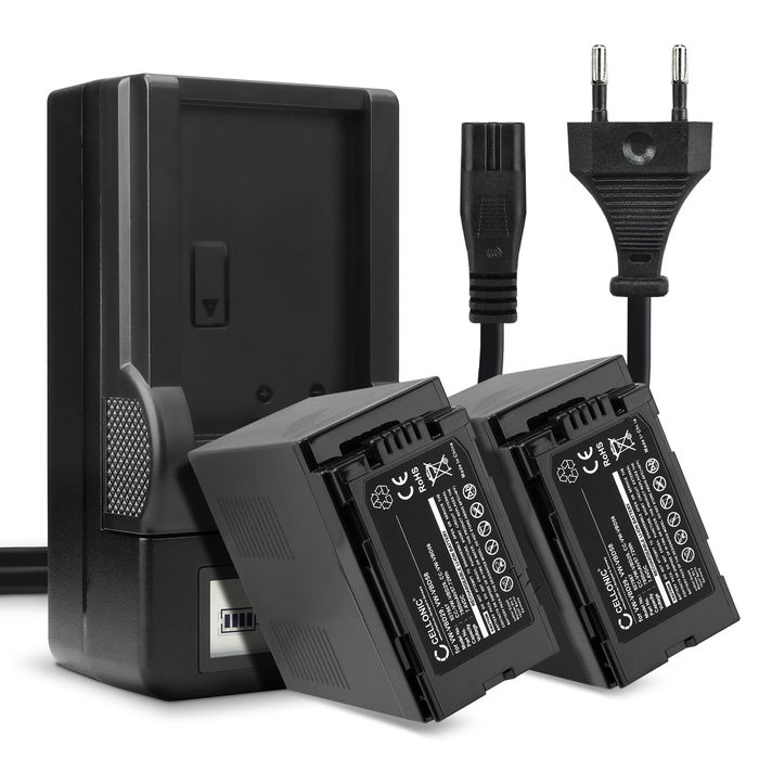 2x Panasonic HC-X2000 Batterie + Chargeur 7800mAh de Cellonic