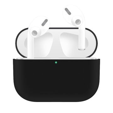 Étui de protection en Silicone couleur noir pour Apple AirPods Pro - coque souple antidérapante haute résistance