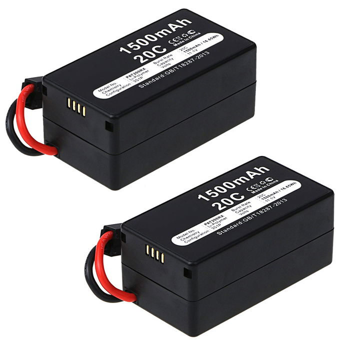 2x Parrot AR.Drone 2.0 Akku 1500mAh Ersatzakku Batterie von subtel