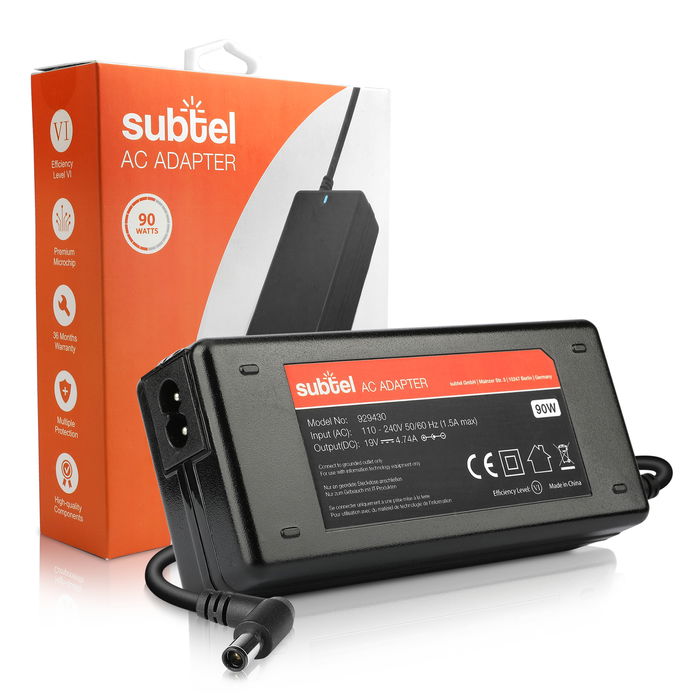 19V Laptop Ladekabel: 90W Ladegerät und Netzteil für HP Compaq / Compaq Presario / EliteBook 8470P 8460P / Envy / Pavilion DV7, DV6, G7 / ProBook 6570B Notebook PCs - 2.6m Netzkabel 463955-001