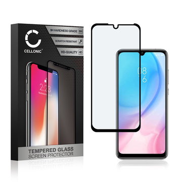 CELLONIC Display Schutzglas kompatibel mit Xiaomi Mi A3 Handyglas - 3D Full Cover 9H 0,33mm Full Glue schwarz - Handy Schutzfolie Displayschutz Glas Folie, Screen Protector Glass