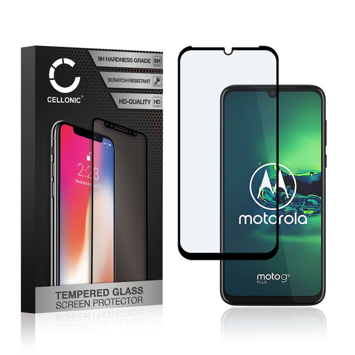 Motorola Moto G8 Plus Vetro protettivo 9H, vetrino temperato 3D Full Cover marca CELLONIC