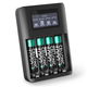 4x Batteria 1000mAh + Caricabatteria