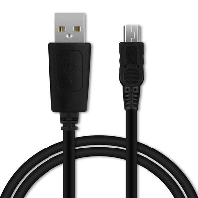 Cavetto USB per Safescan 135i 135ix 145i 155-S 155i 165-S 165i 185-S Filo lungo 1m ricarica usb 1A Cavo dati, nero, in resistente PVC