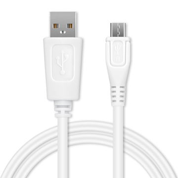 Cavo di ricarica con connettore Micro USB per telecomando Logitech Harmony Elite, Harmony 950, Harmony One Ultimate / nVidia Shield TV 1m cavetto USB 1A in PVC bianco