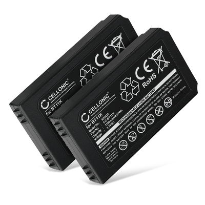 2x Akku für Ikusi IK2, PUPITRE IK2, Ikusi T70/2, Konecranes Mini Joystick Radio RMJ BT11K (1100mAh, 3.7V) von CELLONIC
