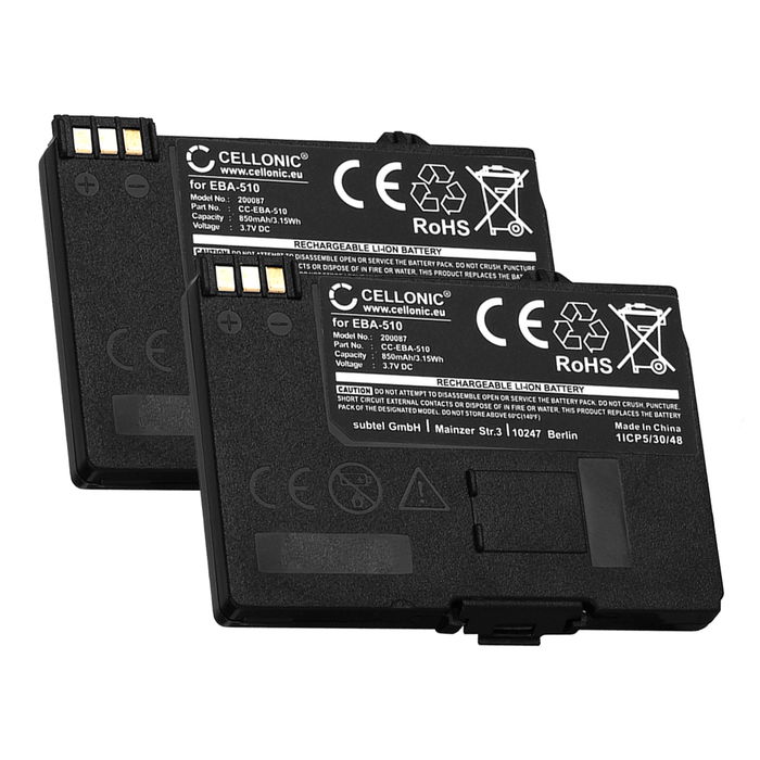 2x Siemens Gigaset SL37H Akku 850mAh Ersatzakku Batterie von CELLONIC