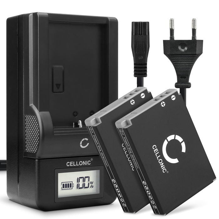 2x Canon Digital IXUS 900 Ti Batterie + Chargeur 1120mAh de CELLONIC