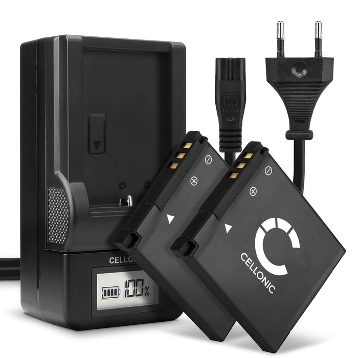 2x Canon PowerShot A2200 Batteria da 700mAh marcata CELLONIC + Caricabatteria