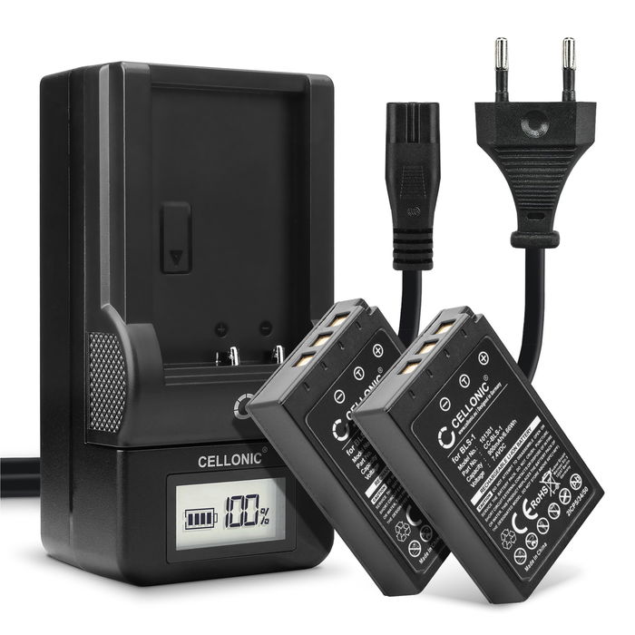 2x Olympus Pen E-PL1 Akku + Ladegerät 900mAh Ersatzakku Batterie von CELLONIC