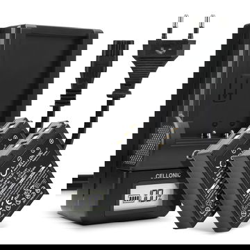 2x Batteria per Olympus E-420 E-450 E-410 E-400 E-420 E-620 E-600 Pen E-P3 E-PL1 E-P1 E-P2 - BLS-1 900mAh + Caricabatteria BLS-1 di Ricambio sostituzione scorta