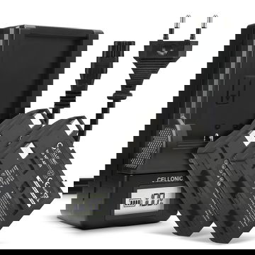 2x Ersatz Akku NP-400 + Ladegerät NP-400 für Konica Minolta Maxxum 7D Dynax 5D Dynax 7D DiMAGE A2 DiMAGE A1 Maxxum 5D Kamera - 1600mAh Ersatzakku Batterie, Ladekabel, Akkuladegerät