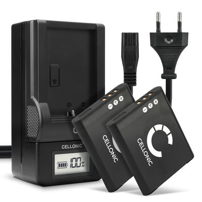 Pack de 2x batteries LB-050 LB-052 730mAh pour appareil photo Kodak PIXPRO FZ151 PixPro FZ152 PIXPRO SPZ1 - Avec chargeur et câble d'alimentation