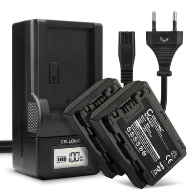 2x Batteria per Sony A7 IV, Alpha 7C, A6600, 7S III, Alpha 1, Sony A9, A7R III, Alpha 7R V - NP-FZ100 2040mAh + Caricabatteria BC-QZ1 di Ricambio sostituzione scorta