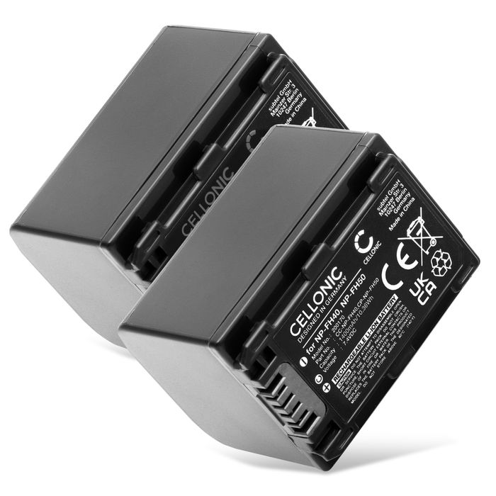 2x Sony NP-FH40 Batterie