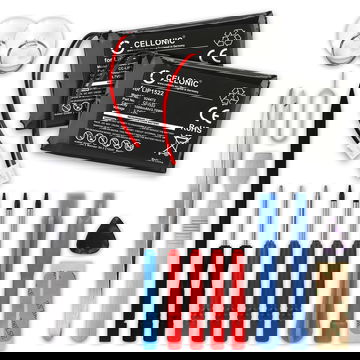 2x Batteria LIP1522 per Sony PlayStation 4 Dualshock 4 Wireless Controller (Version 2) 1000mAh 3.6V - 3.7V + Set di strumento marca CELLONIC per console giochi controller palmari