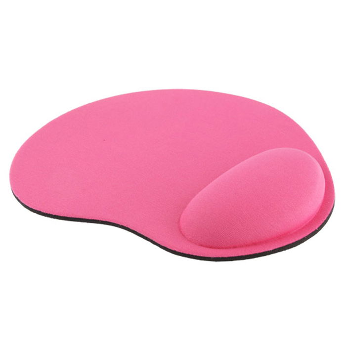 Komfort Mauspad mit Schaumstoff Handauflage, ergonomisch - rosa