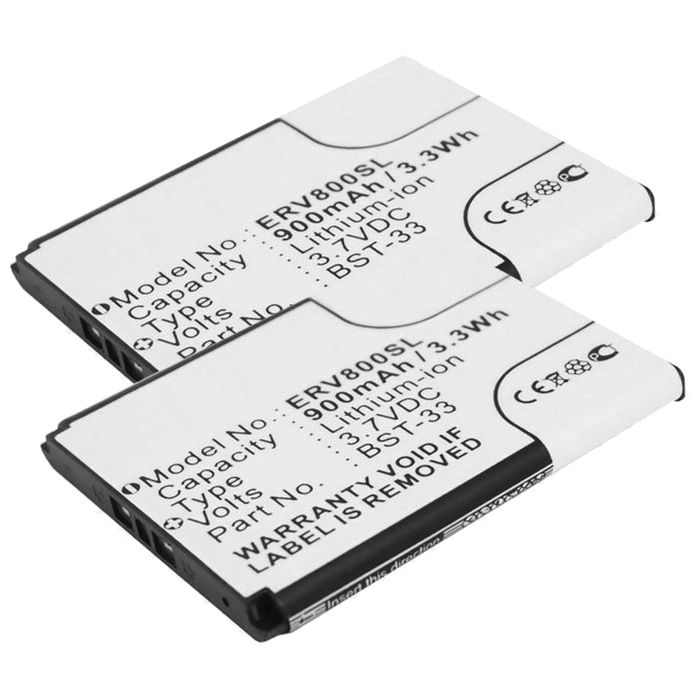 2x Sony Ericsson K800i Akku 900mAh Ersatzakku Batterie von CELLONIC