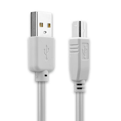 USB Kabel für USB 2.0-Druckerkabel A-Stecker auf B-Stecker, 3 m - Ladekabel 3m PVC Datenkabel grau