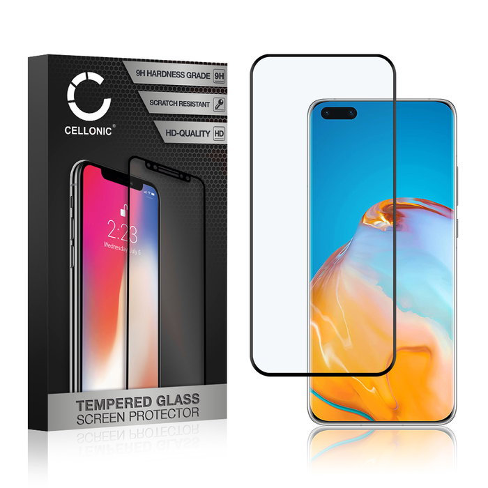Vetro temperato CELLONIC per Huawei P40 Pro, screen protector (3D Full Cover 9H 0,33mm Full Glue) nero Pellicola salva schermo per telefono cellulare smartphone