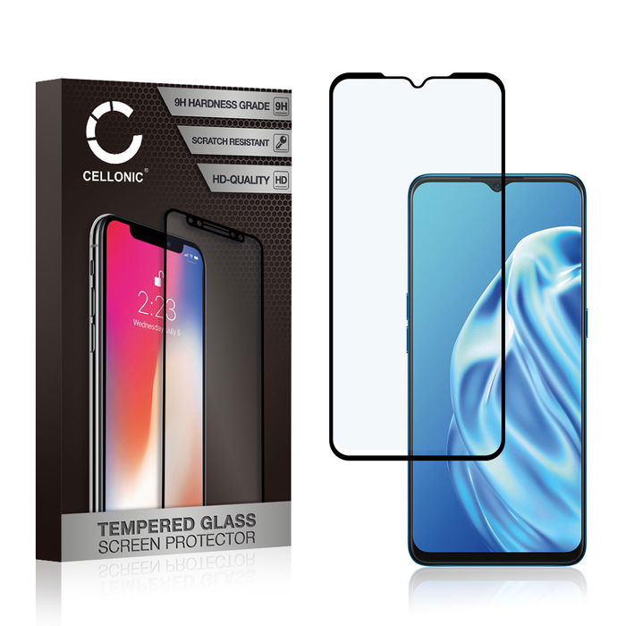 Vetro temperato CELLONIC per Oppo A91 / Find X2 Lite, screen protector (3D Case-friendly 9H 0,33mm Full Glue) nero Pellicola salva schermo per telefono cellulare smartphone