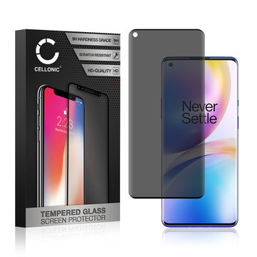 CELLONIC Display Schutzglas kompatibel mit OnePlus 8 Handyglas - 3D Case-friendly 9H 0,33mm Edge Glue schwarz - Handy Schutzfolie Displayschutz Glas Folie, Screen Protector Glass