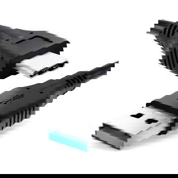 Datenkabel (LANGER STECKER) für DOOGEE S68 Pro / S70 / S80 / S90 / S95 Pro - 1m, 3A USB Kabel Ladekabel, schwarz