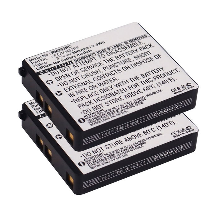 2x Batteria sostitutiva FT703437PP per Razer Mamba (RC03-001201) Affidabile ricambio da 900mAh celle dalla lunga durata di vita utile