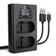 Caricabatterie Doppio + Cavo USB