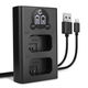 Caricabatterie Doppio + Cavo USB
