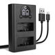 Caricabatterie Doppio + Cavo USB