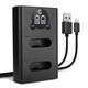 Caricabatterie Doppio + Cavo USB