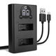 Caricabatterie Doppio + Cavo USB