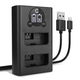 Caricabatterie Doppio + Cavo USB