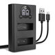 Caricabatterie Doppio + Cavo USB