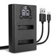Caricabatterie Doppio + Cavo USB