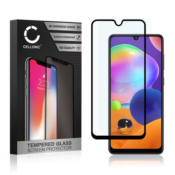 Samsung Galaxy A31 (SM-A315) Vetro protettivo 9H, vetrino temperato 3D Case-friendly marca CELLONIC