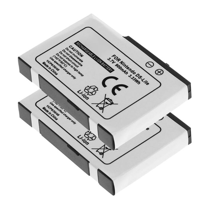 2x Nintendo DS Lite Akku 900mAh Ersatzakku Batterie von subtel