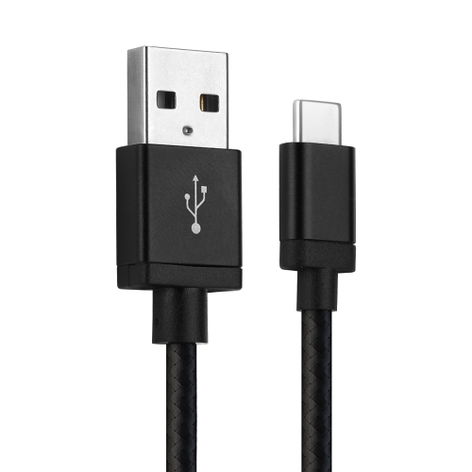 USB Kabel für Microsoft Xbox Series X, Series S / One Elite Controller 2 - Ladekabel 1m 3A Nylon Datenkabel schwarz