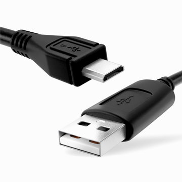 Câble Micro USB de 1m pour GPS Mio Cyclo 210, Discover, Discover Connect, Discover Pal, Discover Plus, 215, 215 HC Mitac Mio C210 transfert de données et charge 1A noir en PVC