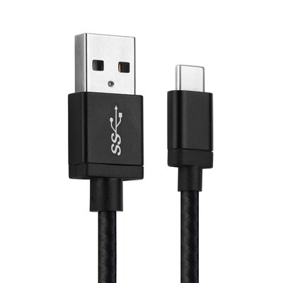 Cavo USB con connettore USB C Type C per fotocamera Canon EOS 1D X III, M6 II, EOS Rp R Ra, PowerShot G5 X II G7 X III Filo lungo 1m ricarica 3A cavetto dati in piacevole Nylon nero