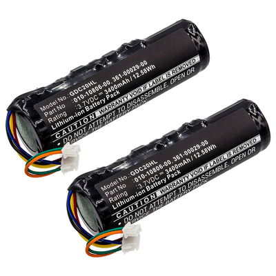 2x Batterie 010-10806-20 3400mAh pour Garmin Astro DC20, DC30, DC40, Dog Tracking -