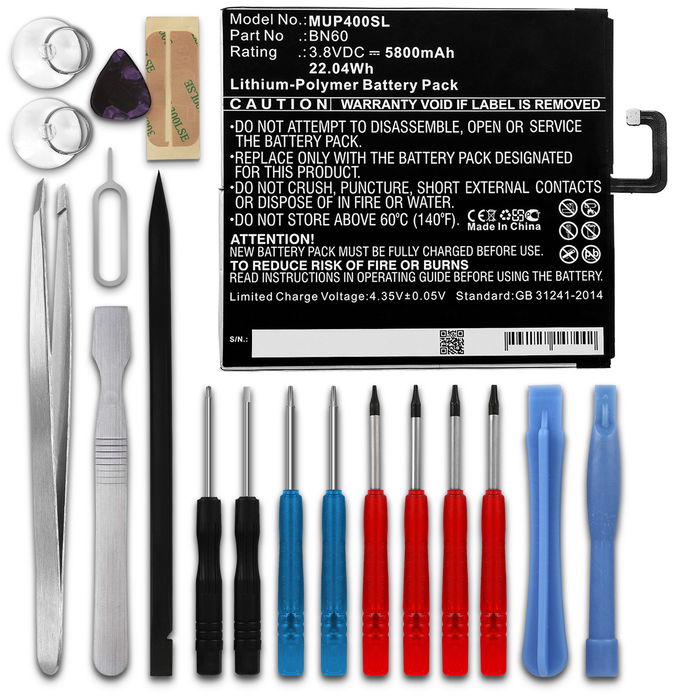 Xiaomi Mi Pad 4 Akku + Werkzeug-Set 5800mAh Ersatzakku Batterie von subtel
