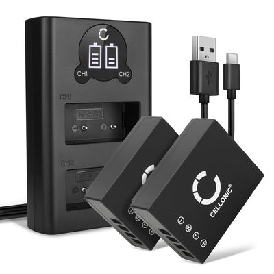 2x Batterie per FujiFilm X-T3 X-T30 X-T20 X-T2 X-T100 X-T10 X-T1 Fuji X100f X-Pro3 X-Pro2 X-E3 X-M1 X-H1 X-A2 - NP-W126S NP-W126 1140mAh + Caricabatteria doppio BC-W126 lunga durata e ricarica intelligente a vantaggio di una vita utile prolungata