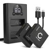2x Batteria 730mAh+ Caricabatterie Doppio